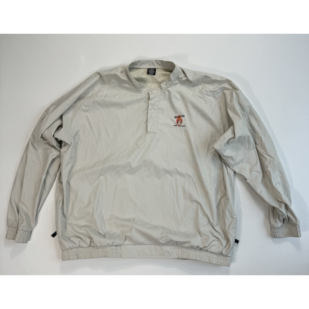 Nike Golf Men 2XL Windbreaker Falcons Fire Golf Club Long Sleeve Casual 1/4 Snap